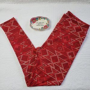 Lularoe Valentine's Heart TC Leggings
